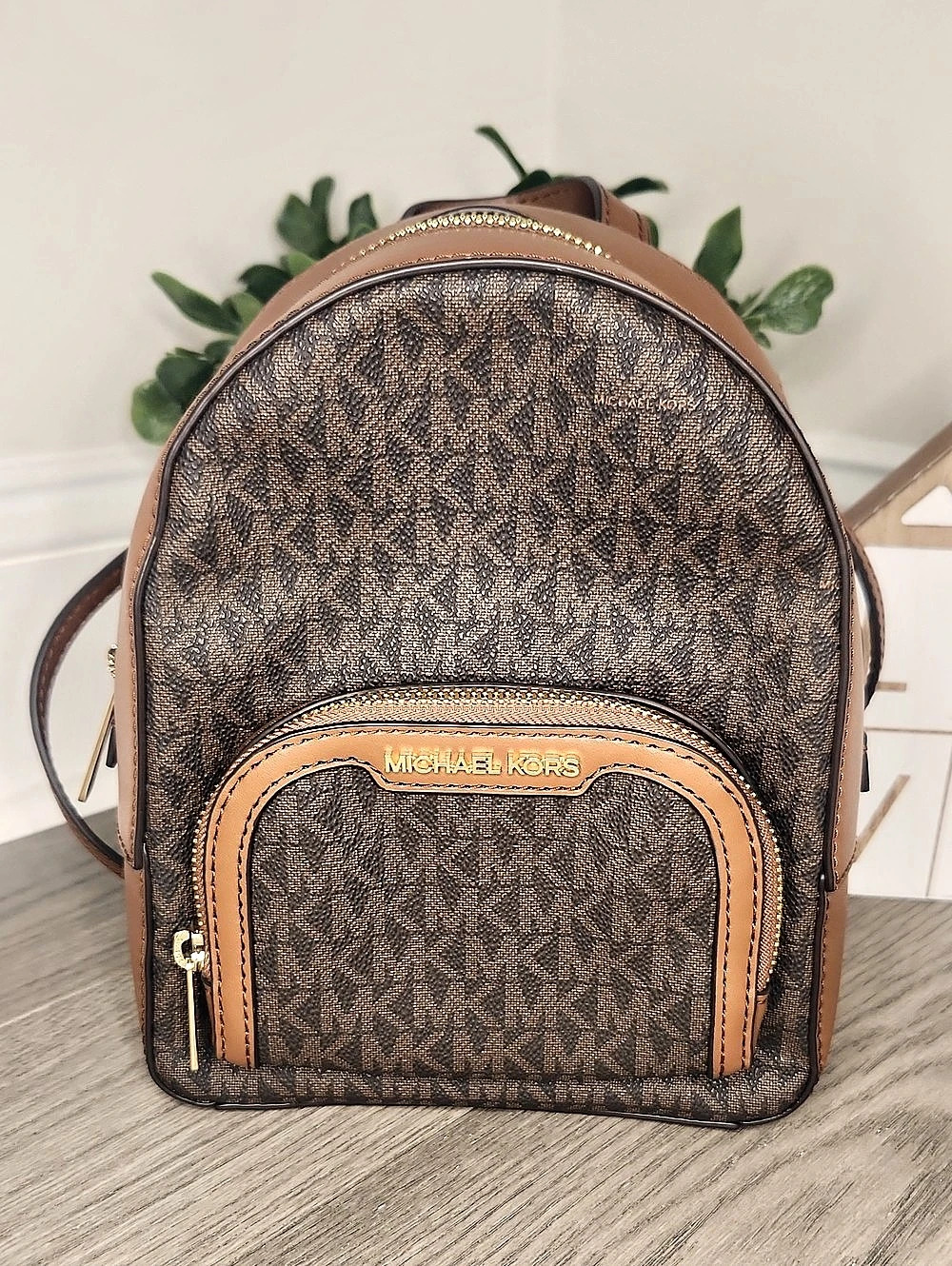 Michael Kors Mini Logo Backpack Brown